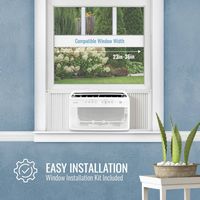 Keystone - 550 Sq. Ft 12,000 BTU Window Mounted Inverter Air Conditioner - White - Left View