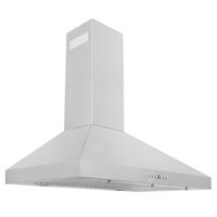 ZLINE - 30 inches - Externally Vented - Wall Range Hood - Brushed Stainless Steel - Left View