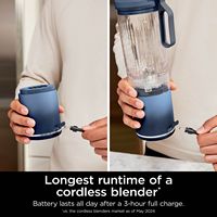 Ninja - Blast™ Max Portable Blender with 22oz Twist & Go Vessel - Deep Navy - Left View