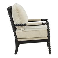 OSP Home Furnishings - Eliza Spindle Chair - Linen - Left View