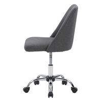 CorLiving - Marlowe Upholstered Armless Task Chair - Dark Grey - Left View