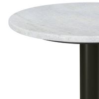 Simpli Home - Evans  Marble Side Table - White - Left View