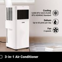 Aeric - 400 Sq. Ft. Portable Air Conditioner - White - Left View