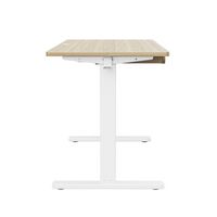 HUANUO - Adjustable Standing Desk with Storage Drawer - 48″ x 24″ - Natural - Left View