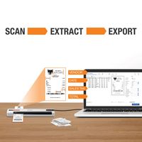 Epson - RapidReceipt RR-60 Mobile Receipt and Color Document Scanner - White - Left View