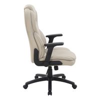 Office Star Products - Exec Bonded Lthr Office Chair - Taupe - Left View