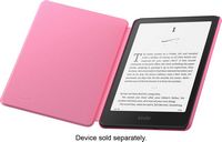 Amazon - Kindle Paperwhite/Colorsoft Case, Water-Safe fabric, Foldable Lightweight Cover - Raspberry - Left View