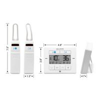 AcuRite - Digital Fridge and Freezer Thermometer with Wireless Sensors - White - Left View