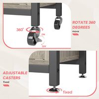 Bestier 31 inch 3 Tier Bakers Rack with Cabinet Kitchen Storage Shelves Microwave Oven Stand Coff... - Left View
