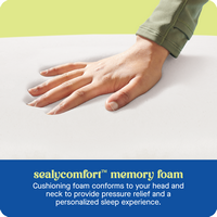 Sealy - Dreamlife™ Memory Foam Pillow, Standard - White - Left View