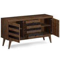 Simpli Home - Clarkson Sideboard Buffet - Rustic Natural Aged Brown - Left View