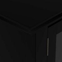 Simpli Home - Artisan SOLID WOOD 72 inch TV Media Stand in Black For TVs up to 80 inches - Black - Left View