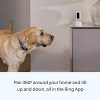 Ring - Pan-Tilt Indoor Security Cam with 360° Horizontal Pan Coverage, Live View & Two-Way Talk, ... - Left View