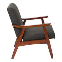 OSP Home Furnishings - Davis Mid-Century Fabric Armchair - Klein Charcoal - Left View