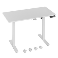 Bestier - Convertible Standing Desk with 3-Height Memory Presets - White - Left View
