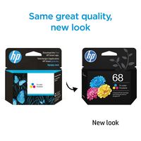 HP - 68 Standard Capacity Ink Cartridge - Tri-color - Left View
