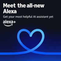 Amazon - Echo Show 5 (newest model), Smart display with Alexa+, 2x the bass and clearer sound - G... - Left View