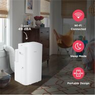 Frigidaire - 115V 14,000 BTU 450 Sq. Ft. Portable Air Conditioner - White - Left View