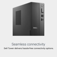 Dell - Slim Desktop - Intel Core Ultra 7 265 2025 - 16GB Memory - 1TB Storage - Black - Left View