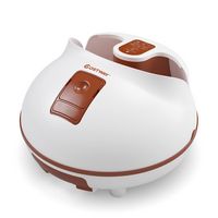 Costway - Steam Foot Spa Bath Massager Foot Sauna Care w/ Heating Timer Electric Rollers Brown - ... - Left View