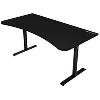 Arozzi - Arena Ultrawide Curved Gaming Desk - Pure Black - Left View