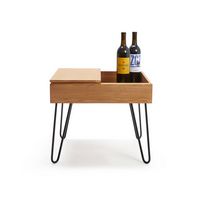 Burrow - Carta Hardwood Side Table - Oak - Left View