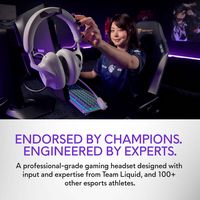 Alienware - Pro Wireless Gaming Headset for PC, PS5, PS4, Switch and Mobile - Lunar Light - Left View