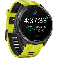 Garmin - Forerunner 965 GPS Smartwatch 47 mm Fiber-reinforced polymer - Titanium/Black - (2023) - Left View