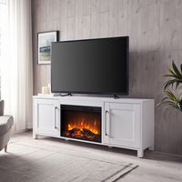 Yarmouth Log Fireplace TV Stand for Most TVs up to 75