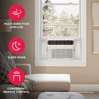 Frigidaire - 450 Sq. Ft. 10,000 BTU Inverter Smart Window Air Conditioner - White - Left View