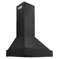 ZLINE - 30 inches - Externally Vented - Wall Range Hood - Black stainless steel - Left View