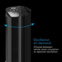 Vornado - OSCR37 Tower Fan - Black - Left View