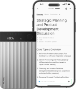 PLAUD - Note Pro Smart AI Voice/Audio Recorder - Silver - Left View