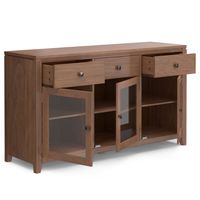 Simpli Home - Cosmopolitan Sideboard Buffet - Medium Saddle Brown - Left View