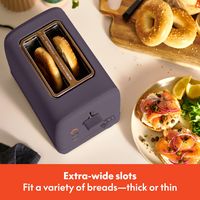 Bella - 2-Slice Toaster - Plum - Left View