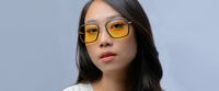 GUNNAR - Barron Computer Glasses with Blue Light Reduction, Amber Lenses - Silver - Left View