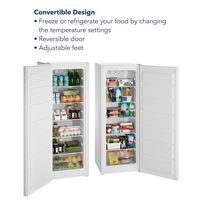 Insignia™ - 7 Cu. Ft. Garage Ready Upright Convertible Freezer with ENERGY STAR Certification - W... - Left View