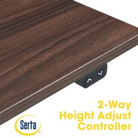 Serta - Creativity Electric Height Adjustable Standing Desk - Dark Brown - Left View