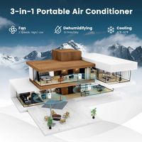 Costway 6000BTU (10000 BTU ASHRAE) Portable Air Conditioner with Dehumidifier & Fan Mode, up to 3... - Left View