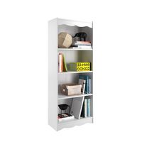 CorLiving - Hawthorne Collection 4 Shelf Floor-Standing Bookcase - White - Left View