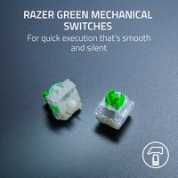 Razer - BlackWidow V4 X Full Size Wired Mechanical Green Clicky Switch Gaming Keyboard with Chrom... - Left View
