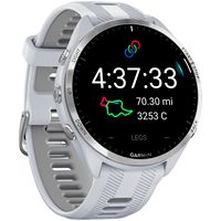 Garmin - Forerunner 965 GPS Smartwatch 47 mm Fiber-reinforced polymer - Titanium/Whitestone - (2023) - Left View