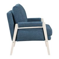 OSP Home Furnishings - Kade Wood Frame Armchair - Navy - Left View