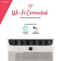 Frigidaire - 250 Sq. Ft 6,000 Cooling BTU Smart Window Air Conditioner - White - Left View