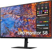 Samsung ViewFinity  27” S8 (S80PB) UHD 4K Monitor with IPS Panel and Tilt Stand (USB, HDMI, Displ... - Left View