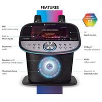 Singing Machine - Platinum Plus Wi-Fi Karaoke System, Music Streaming Apps, Bluetooth, 22 Voice E... - Left View