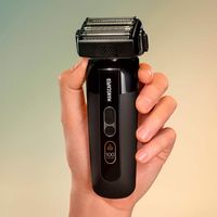 Manscaped - The Chairman Pro Essentials Kit Rechargeable Wet/Dry Electric Foil Face Shaver and Sk... - Left View