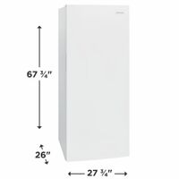 Frigidaire - 16 Cu. Ft. Garage Ready Convertible Upright Freezer - White - Left View