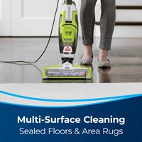 BISSELL - CrossWave Multi-Surface Wet Dry Upright Vacuum - Molded White, Titanium and Cha Cha Lim... - Left View