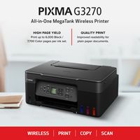 Canon - PIXMA MegaTank G3270 Wireless All-In-One SuperTank Inkjet Printer - BLACK - Left View